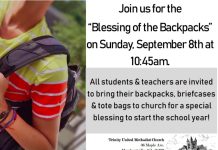 Back-to-School Backpack Blessing