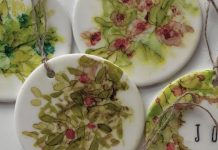 Ink Ceramic Ornaments